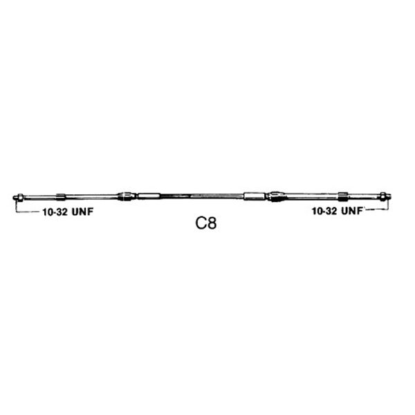 Ultraflex C8 33c Black Jacket Control Cables