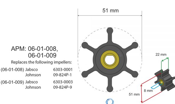 Impeller kit PN 06-01-009